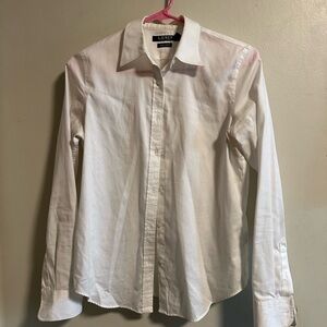 Lauren Ralph Lauren White Dress Shirt Classic Design